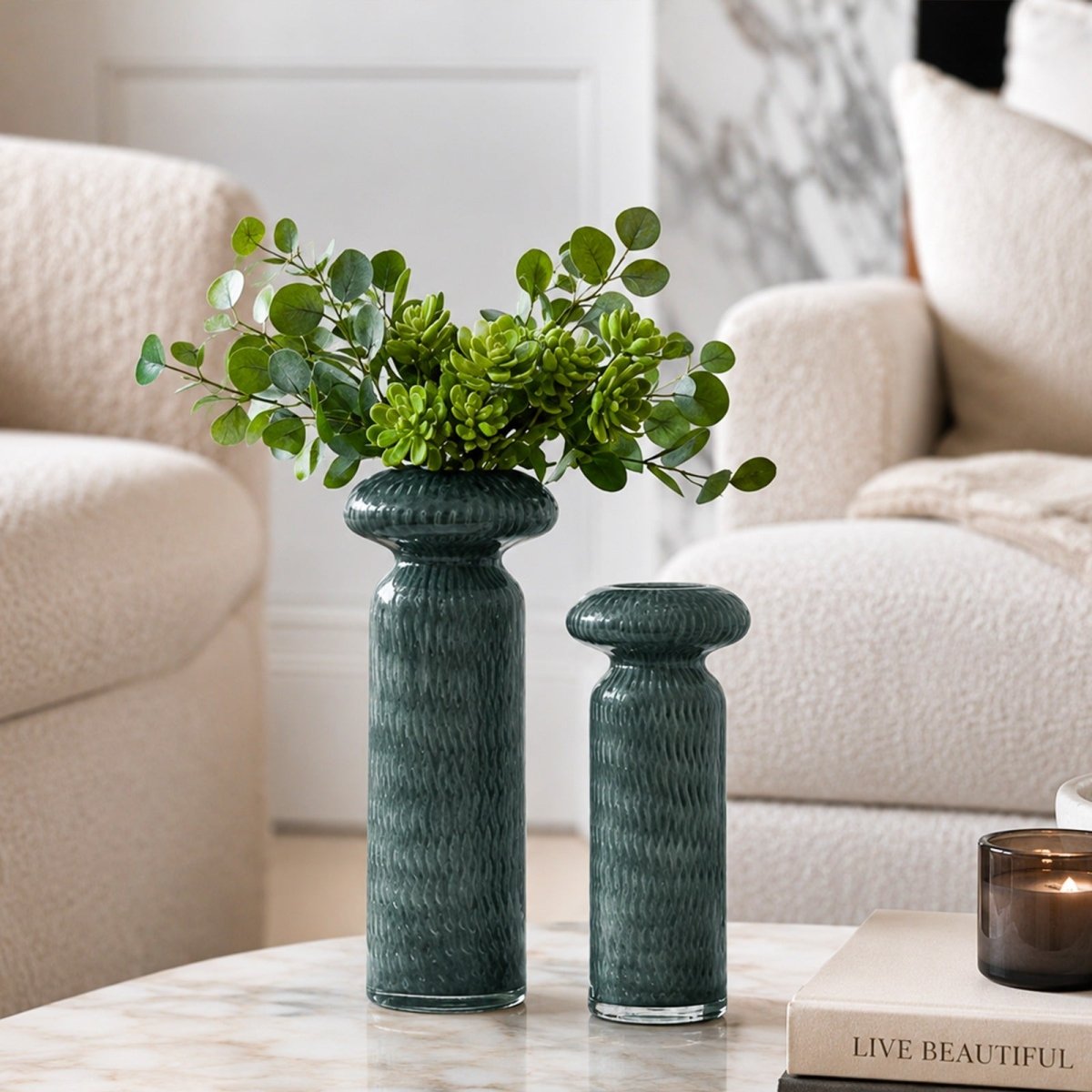 The Aurelia Midnight Flower Vase - Daamaira Home and Living Ltd
