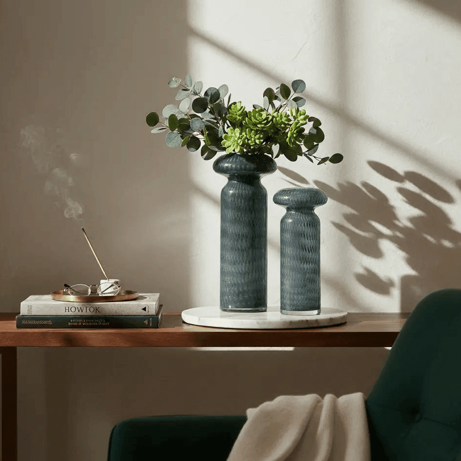 The Aurelia Midnight Flower Vase - Tall - Daamaira Home and Living Ltd