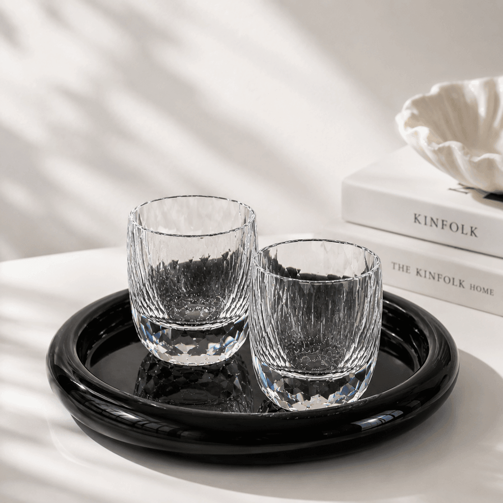 Drinking Glasses The Diamond Glass Set Of 2 - Daamaira Home and Living Ltd