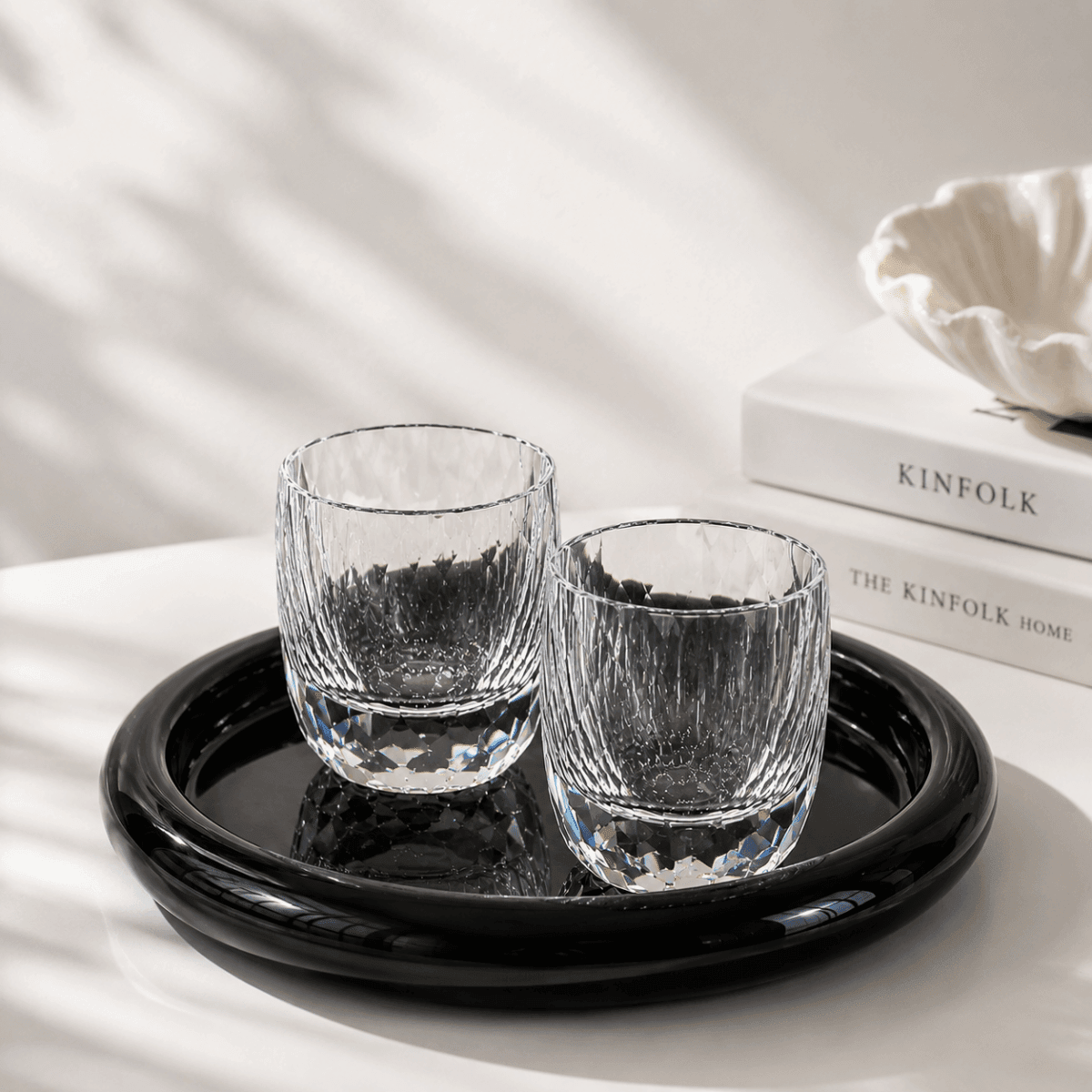 Drinking Glasses The Diamond Glass Set Of 2 - Daamaira Home and Living Ltd
