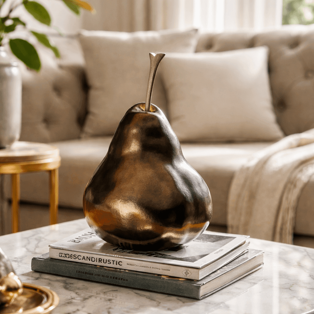 Sculptures & Figurines The Elegant Copper Pear Decor - Daamaira Home and Living Ltd