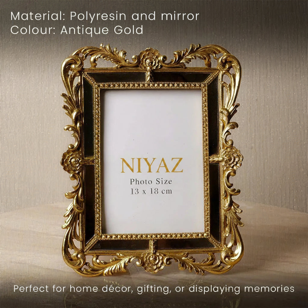 Photo Frames The Esctasy Photo Frame - Gold - Daamaira Home and Living Ltd