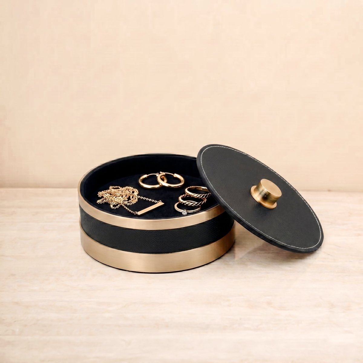 Bar accessories The Everyday Storage Box - Black & Antique Brass Small - Daamaira Home and Living Ltd