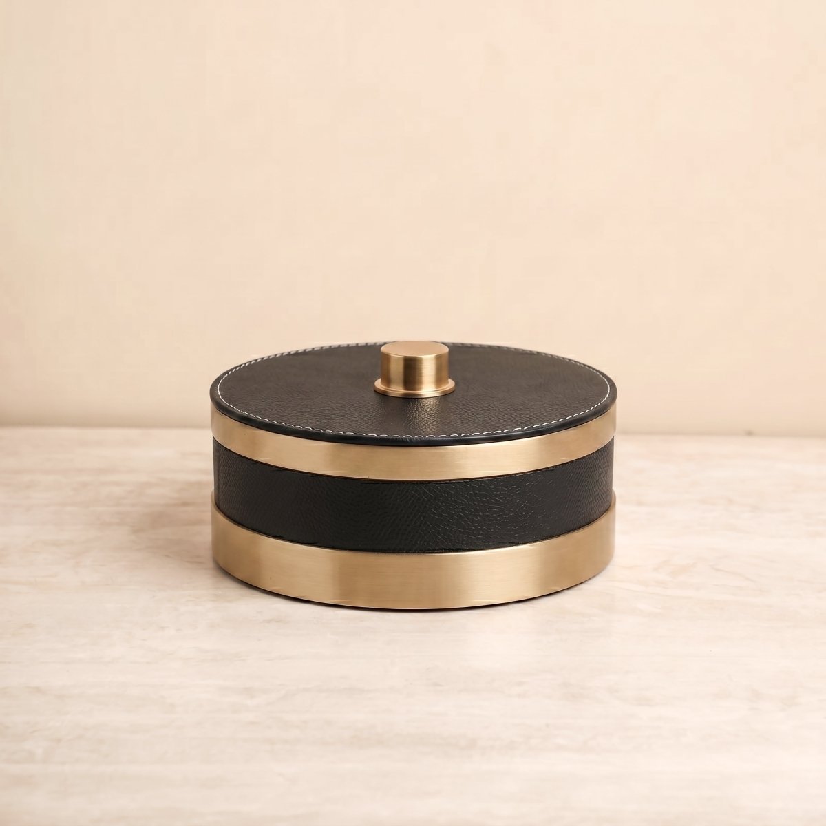 Bar accessories The Everyday Storage Box - Black & Antique Brass Small - Daamaira Home and Living Ltd