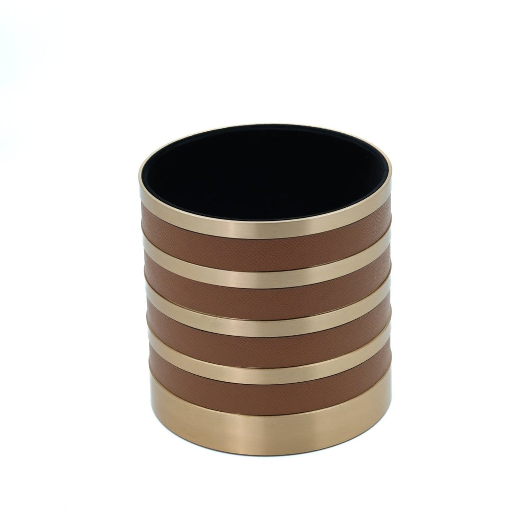 Bar accessories The Everyday Storage Box - Brown & Antique Brass Large - Daamaira Home and Living Ltd