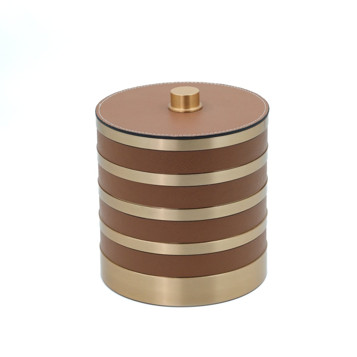 Bar accessories The Everyday Storage Box - Brown & Antique Brass Large - Daamaira Home and Living Ltd