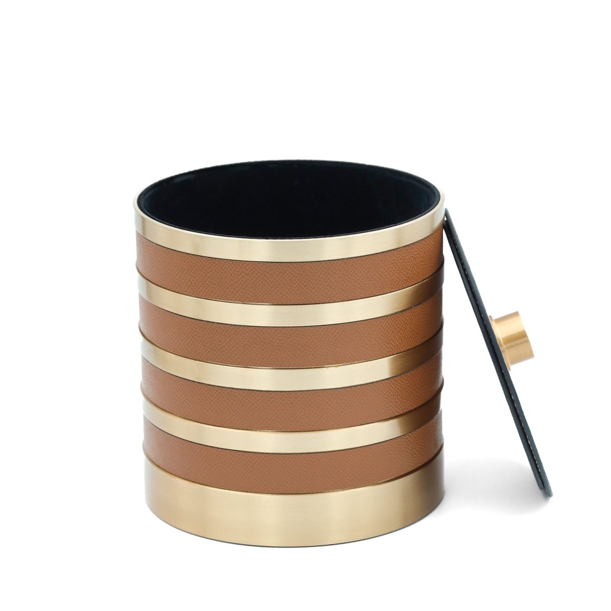 Bar accessories The Everyday Storage Box - Brown & Antique Brass Large - Daamaira Home and Living Ltd