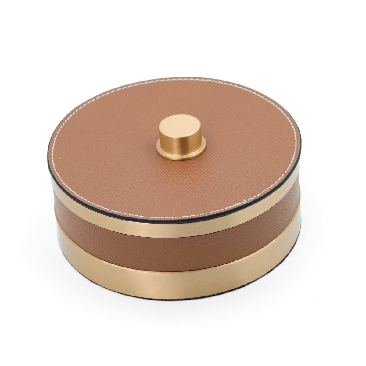Bar accessories The Everyday Storage Box - Brown & Antique Brass Small - Daamaira Home and Living Ltd