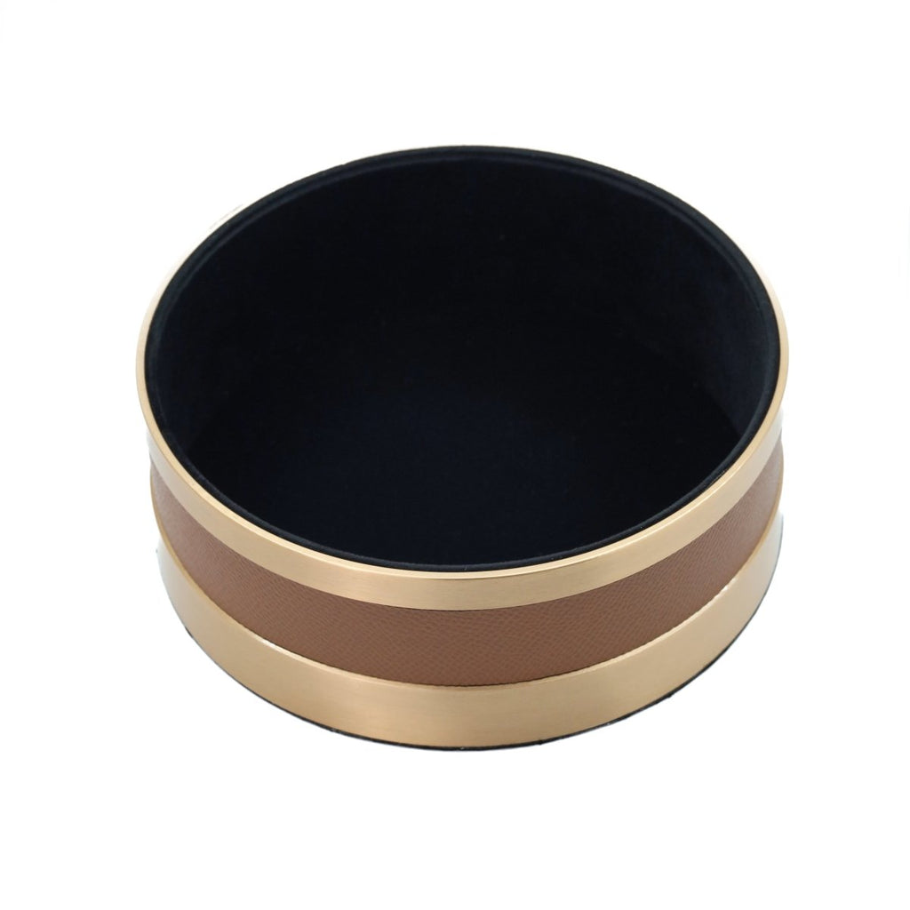 Bar accessories The Everyday Storage Box - Brown & Antique Brass Small - Daamaira Home and Living Ltd