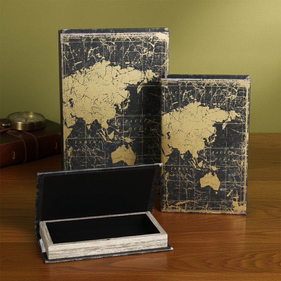 Sculptures & Figurines The Global Book Box set of 3 - Daamaira Home and Living Ltd