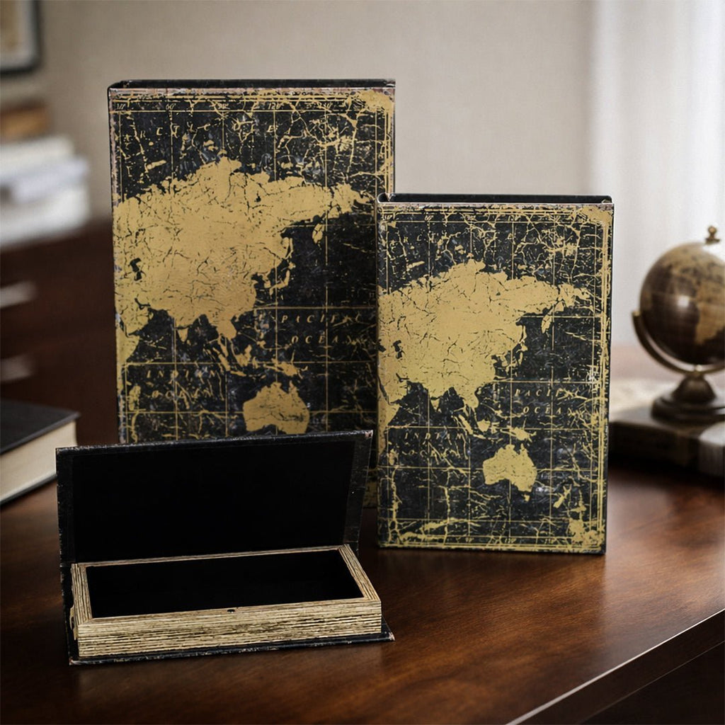 Sculptures & Figurines The Global Book Box set of 3 - Daamaira Home and Living Ltd