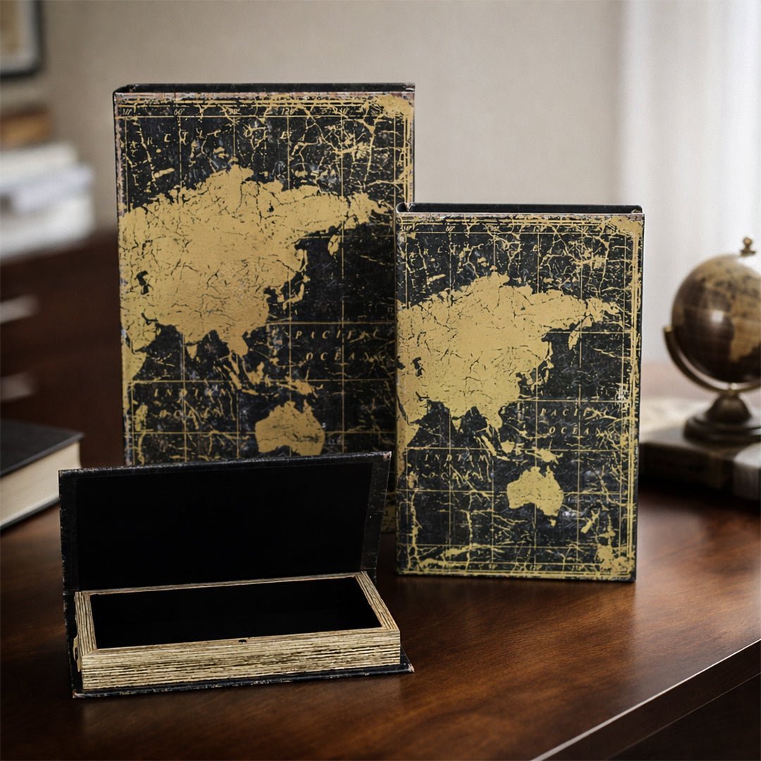 Sculptures & Figurines The Global Book Box set of 3 - Daamaira Home and Living Ltd