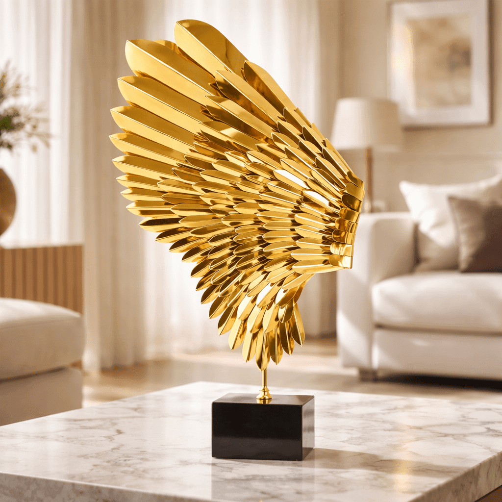 Sculptures & Figurines The Golden Wing - Daamaira Home and Living Ltd