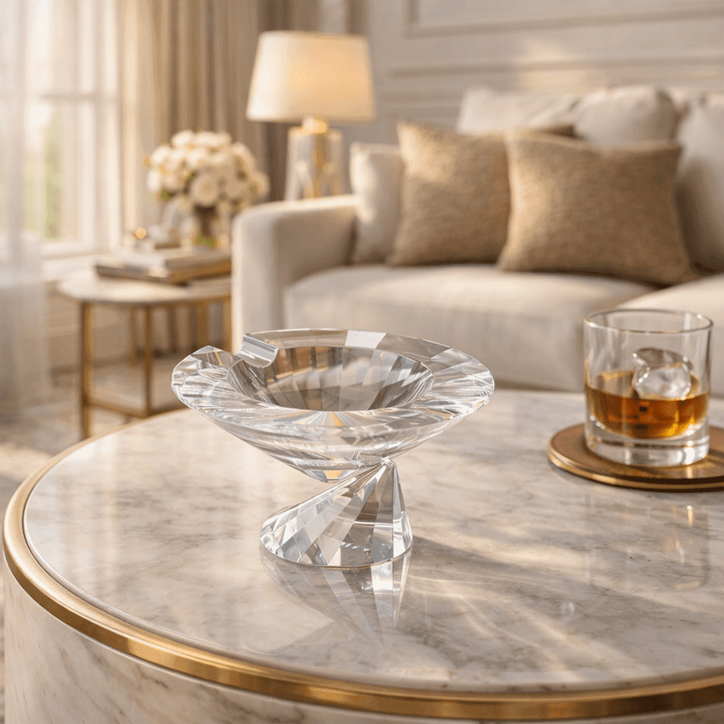 Ash Tray The Lux Crystal Ashtray - Daamaira Home and Living Ltd
