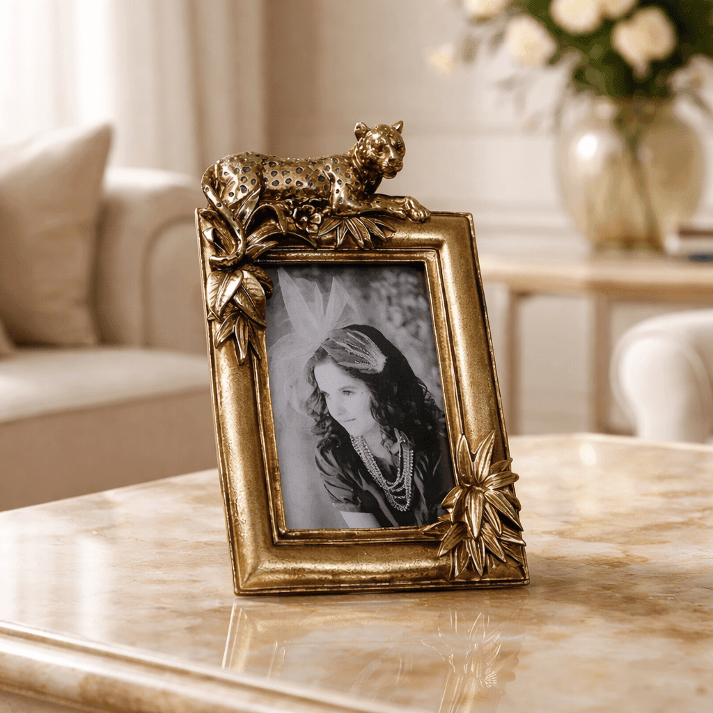 Sculptures & Figurines The Prancing Leopard Photo Frame - Daamaira Home and Living Ltd
