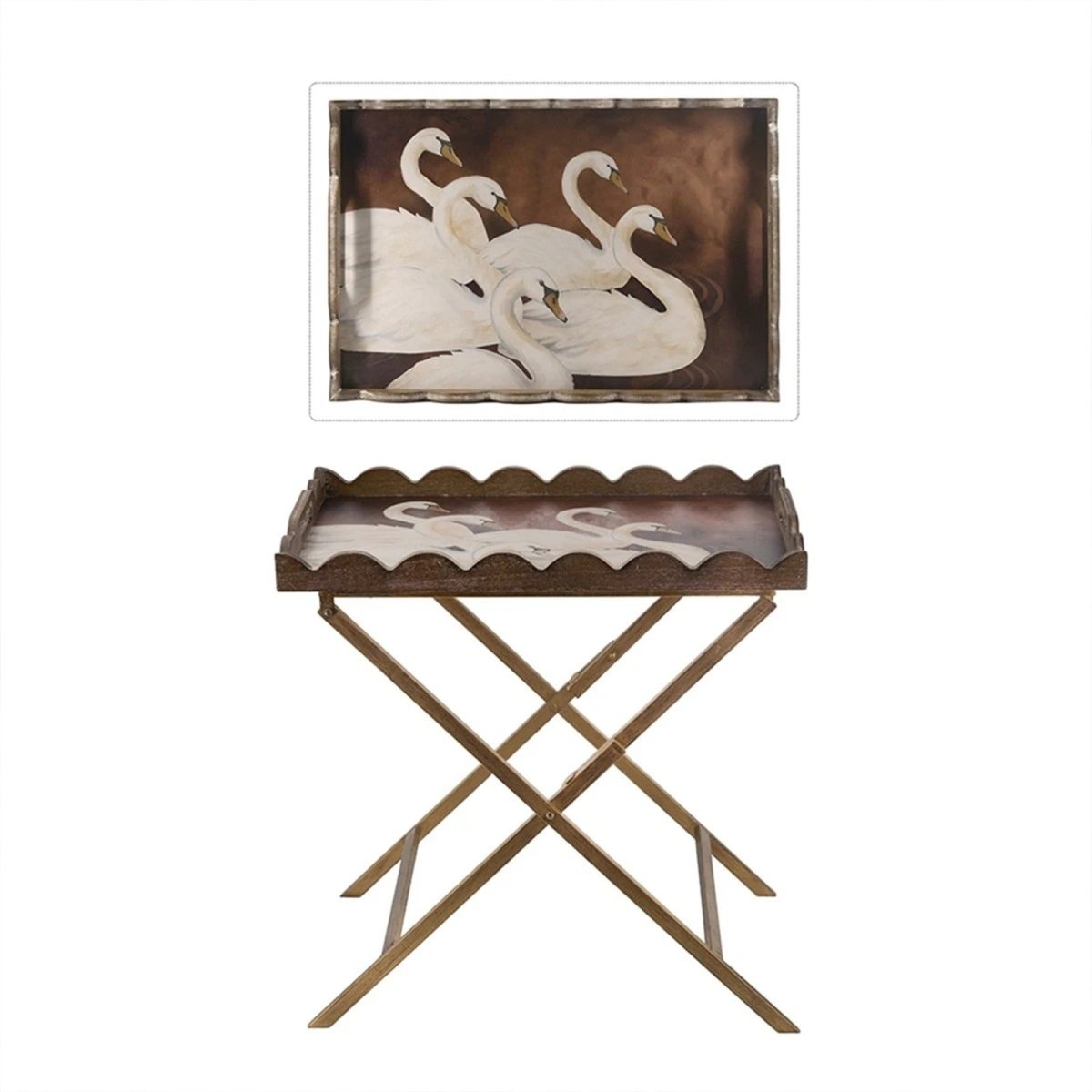 The Swans Butler Tray - Daamaira Home and Living Ltd