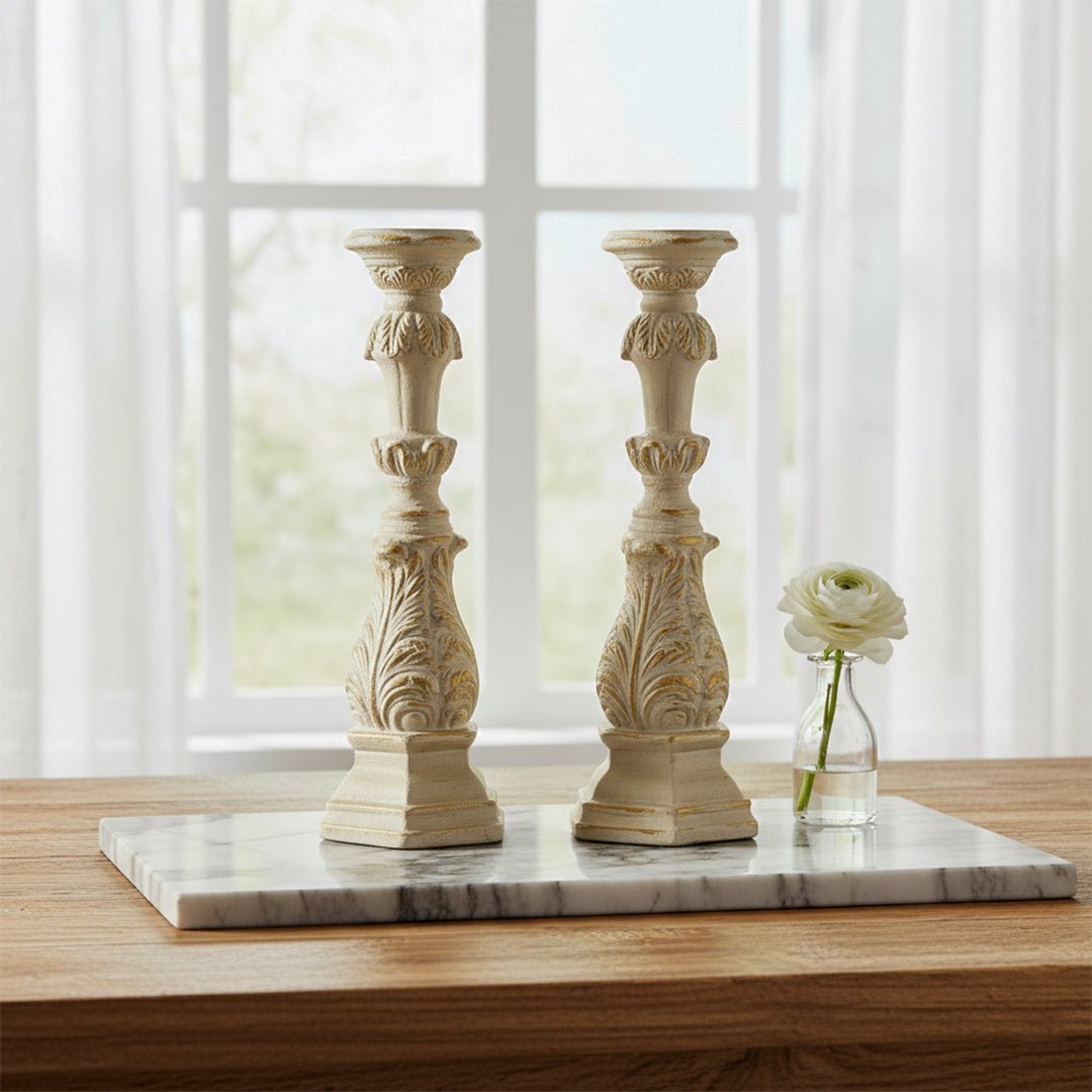 Sculptures & Figurines The Visage Candle Holder - Set of 2 - Daamaira Home and Living Ltd