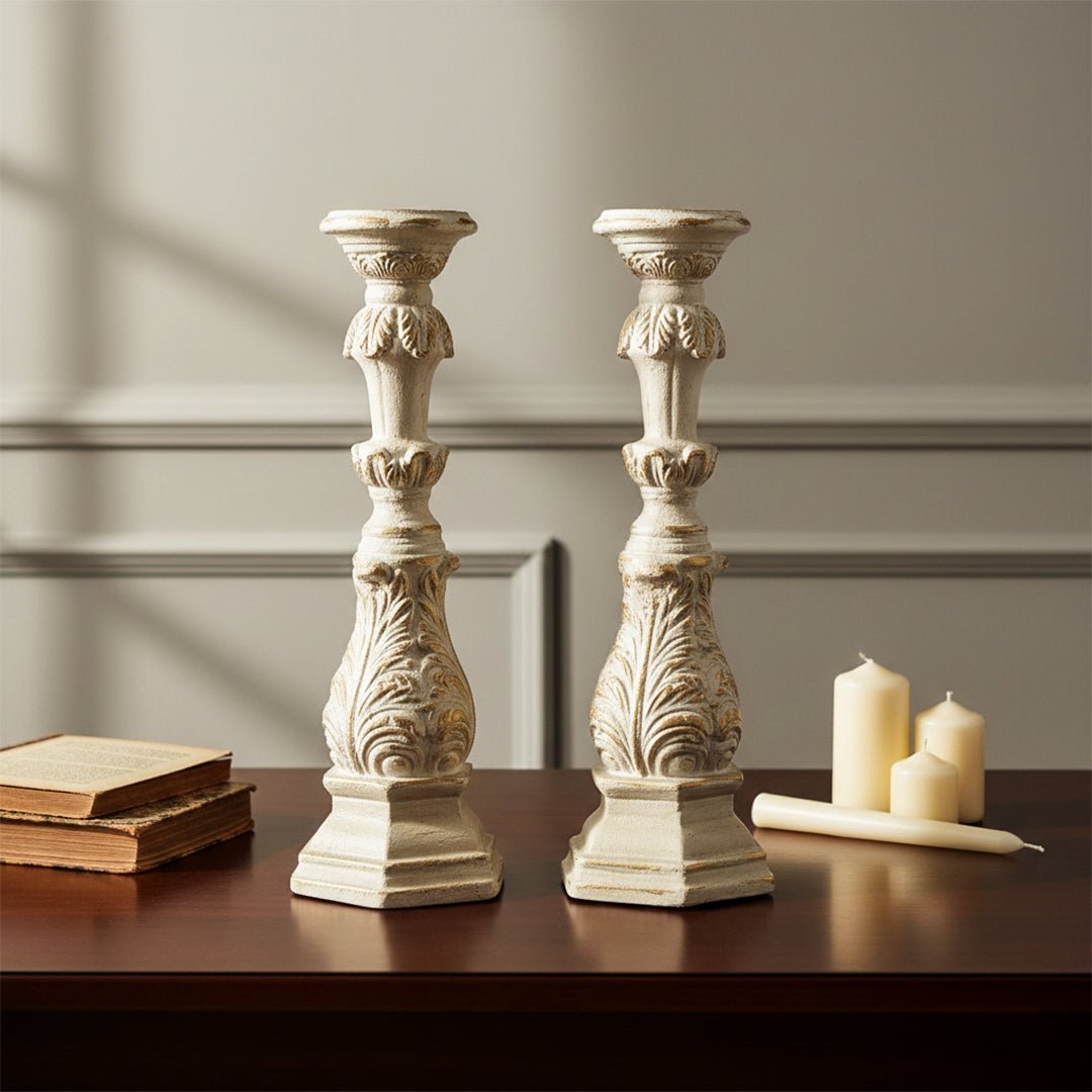 Sculptures & Figurines The Visage Candle Holder - Set of 2 - Daamaira Home and Living Ltd