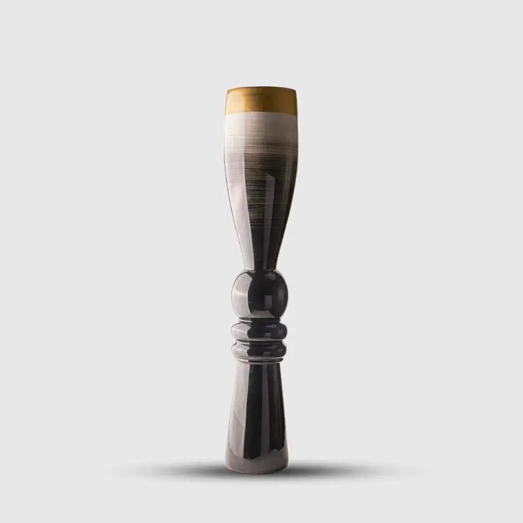 Vases Trumphet Brushed Slate Flower Vase - Daamaira Home and Living Ltd