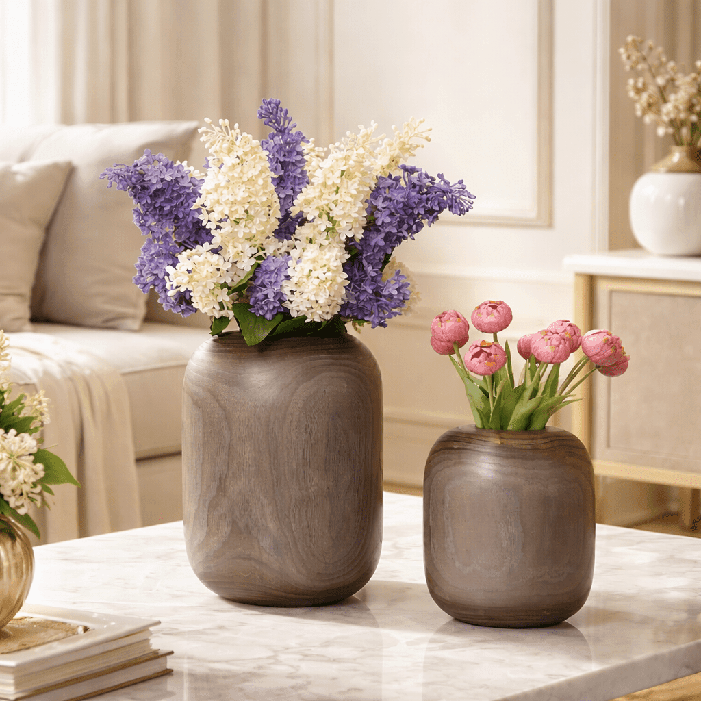 Vases Walnut Petite Flower Vase - Daamaira Home and Living Ltd