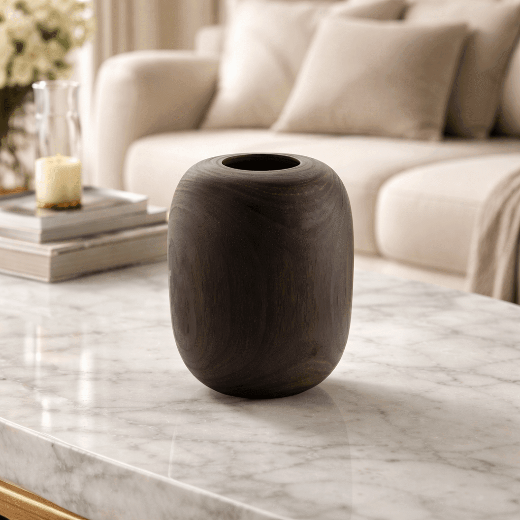 Vases Walnut Petite Flower Vase - Daamaira Home and Living Ltd