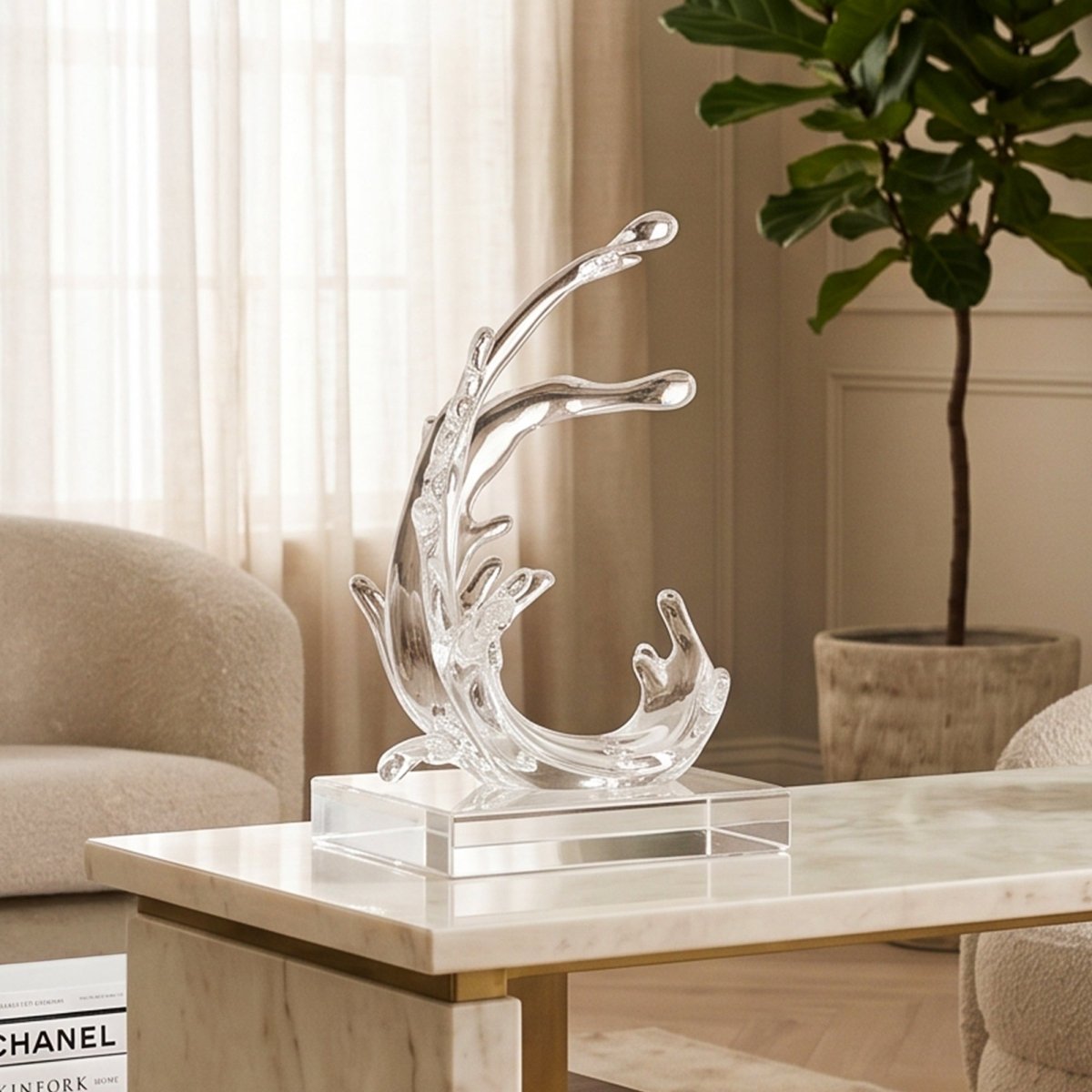 Sculptures & Figurines Water Splashing-Small - Daamaira Home and Living Ltd