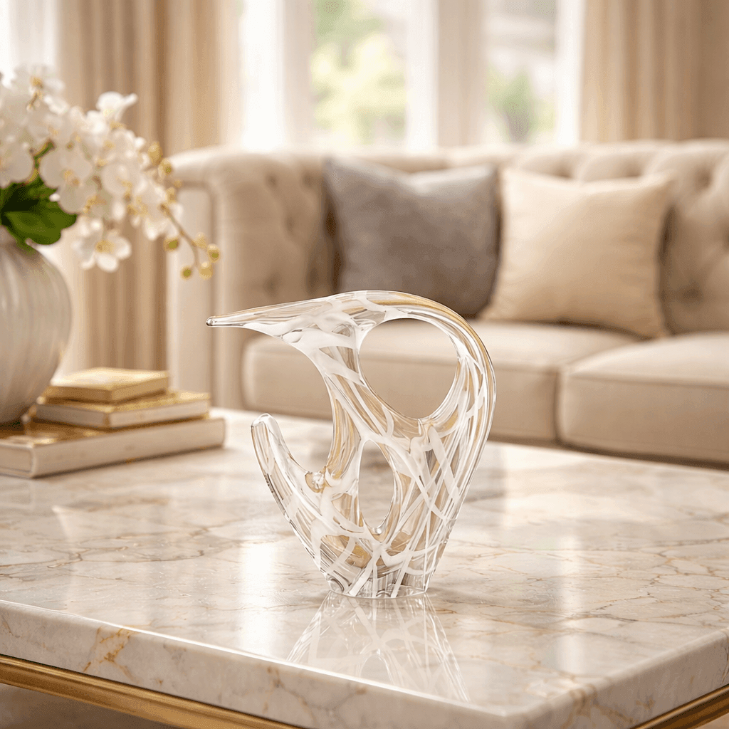 Sculptures & Figurines White Abstract Sculpture - Daamaira Home and Living Ltd