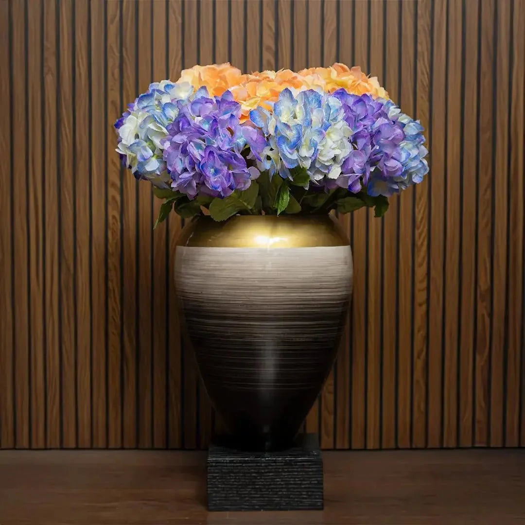 Vases White Brushed Slate Flower Vase - Daamaira Home and Living Ltd