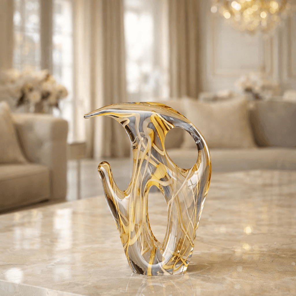 Sculptures & Figurines Yellow Abstract Sculpture - Daamaira Home and Living Ltd